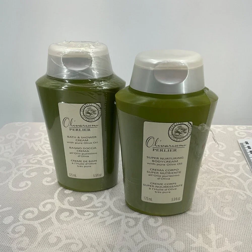 Perlier Olivarium Pure Olive Oil Bath & Shower Cream And Body Cream Set 175ml Ea